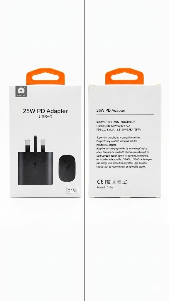 IMG-20260613-WA0512 شاحن سامسونج 25W PD USB-C C254 - الصورة 1