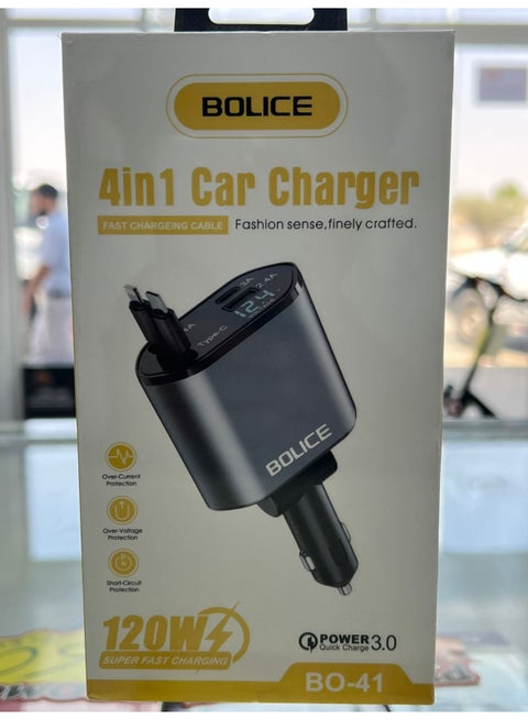 IMG-20260613-WA0527 شاحن سيارة Bolice BO-41 رباعي 4in1 بقوة 120W - الصورة 1