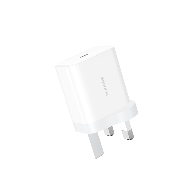YG02-UK-plug-20W-PD-wall-charger-4 شاحن حائط SENDEM YG02-UK 20W PD* - الصورة 1