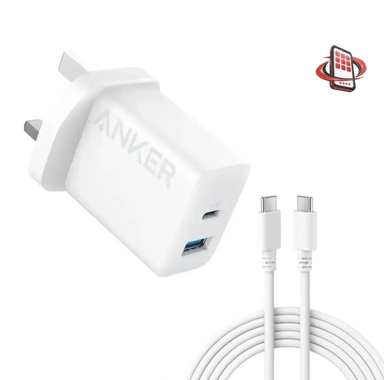 a1ec42e3-b766-46b2-a062-f108fc2258b2 شاحن Anker 20W ثنائي المنفذ - موديل A2348* - الصورة 1