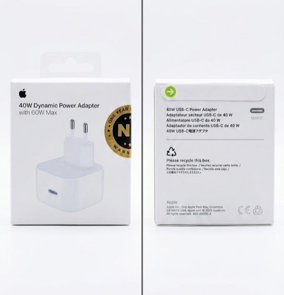 a1fb5015-949f-4354-858a-5cb5b25ccb91 Apple 40W USB-C Power Adapter - الصورة 1